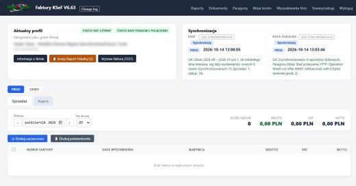 Wersja produkcyjna gotowa: Panel do obsługi KSeF, kasy Elzab i finansów firmy